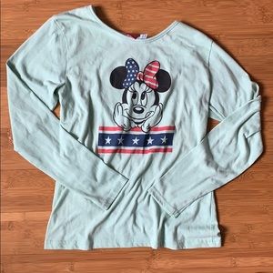 Minnie Mouse Turquoise Long Sleeve Shirt